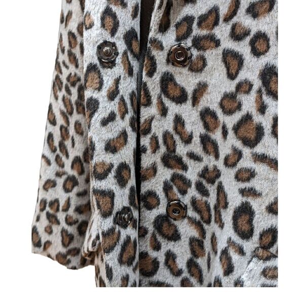 Pink Martini Collection Leopard Print Long Coat Size S - Picture 10 of 13